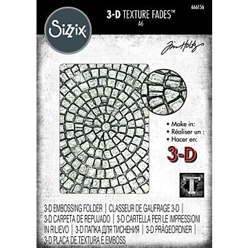 Sizzix 3D Texture Fades Embossing Folder, Mosaic