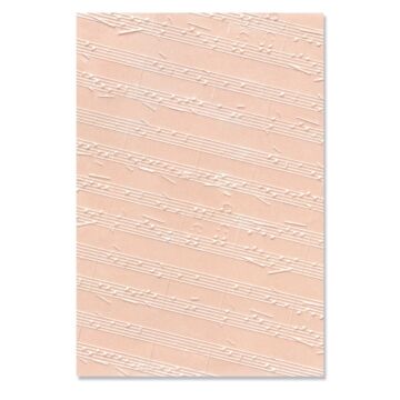 Sizzix 3D Textured Impressions Embossing Folder, Musical Notes