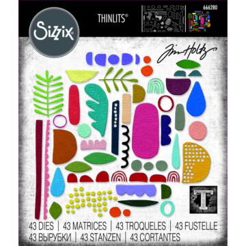Sizzix Thinlits Die Set, Abstract Elements