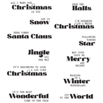 Sizzix Pete Hughes Clear Stamp, Seasonal Vibes #2 (12pk)