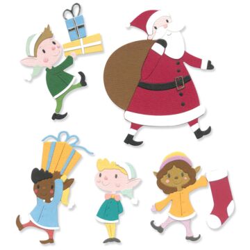 Sizzix Josh Griffiths Thinlits Die Set, Santa & Elves (10pk)