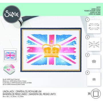 Sizzix Layered Stencils, Union Jack (4pk)