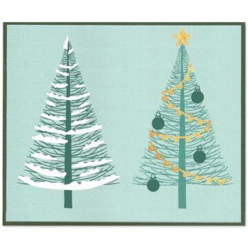 Sizzix A5 Clear Stamps Set w/Stencil Cosmopolitan Christmas, Merry and Light (16pk)