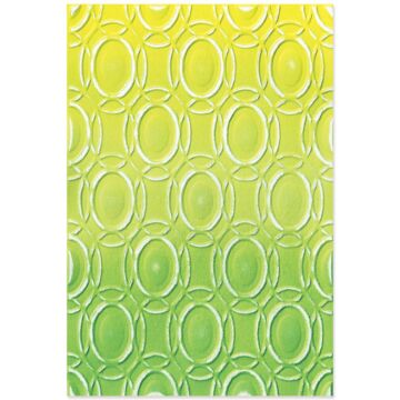 Sizzix 3D Textured Impressions Embossing Folder Cosmopolitan, Golden Rings