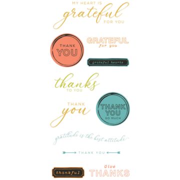 Sizzix 49 and Market Framelits Die Set w/Stamps, Thankful Sentiments