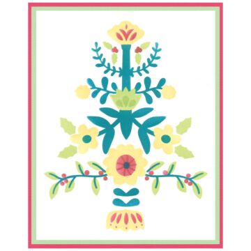 Sizzix Catherine Pooler A6 Layered Stencils, Folk Tree (4pk)
