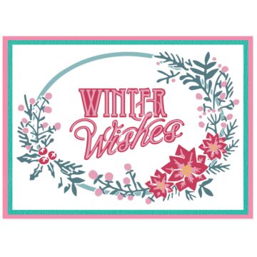 Sizzix Jen Long A6 Layered Stencils, Winter Wishes #3 (4pk)
