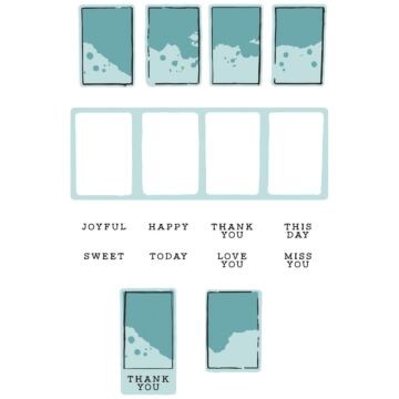 Sizzix Framelits Die Set w/Stamps, Painted Palettes