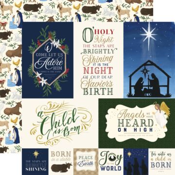 Echo Park Silent Night: Journaling Cards 12x12 Patterned Paper