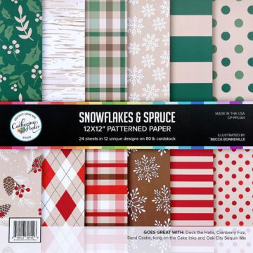 Catherine Pooler -12x12 Patterned Paper - Snowflakes & Spruce