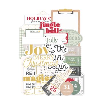 Spellbinders Sleigh Bells Ring Cardstock Diecut Ephemera - Sentiments