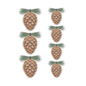 Spellbinders Sleigh Bells Ring Dimensional Acetate Stickers - Pinecones