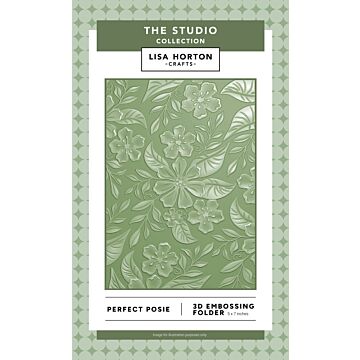 Lisa Horton Crafts Perfect Posie 3D Embossing Folder 5" x 7"