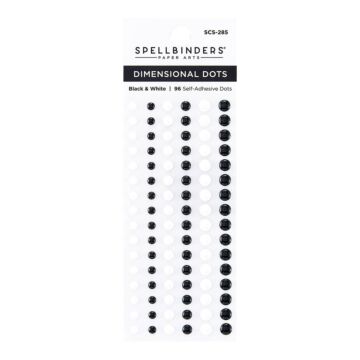Spellbinders Dimensional Enamel Dots, Black & White