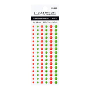 Spellbinders Dimensional Enamel Dots, Red & Green