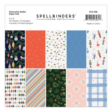 Spellbinders 6X6 Paper Pad, Nutcracker Sweet - Nutcracker Ballet