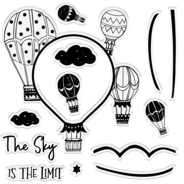 Crafters Companion Photopolymer Stamp - Balloons in flight