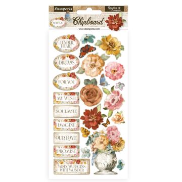 Stamperia Chipboard, Romantic Collection Garden of Promises