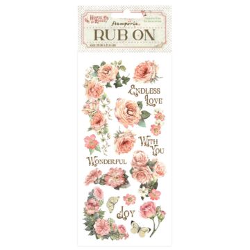 Stamperia Rub-on, House of Roses - Writings and Roses