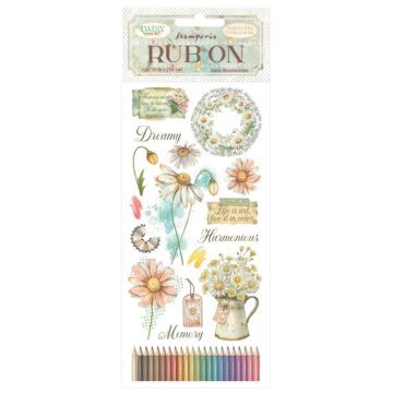 Stamperia Rub-on, Daisy Art - Harmonious
