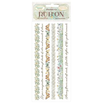 Stamperia Rub-on, Daisy Art - Stripes