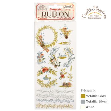 Stamperia Create Happiness Rub-on, Christmas Garlands