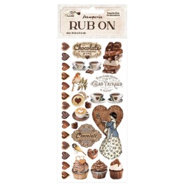 Stamperia Rub-on, Coffee and Chocolate - Sweety