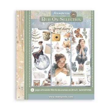 Stamperia Rub-on Selection, Create Happiness Secret Diary