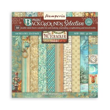 Stamperia 30.5X30.5cm (12"X12") Paper Pad, Maxi Background Selection - The Nutcracker