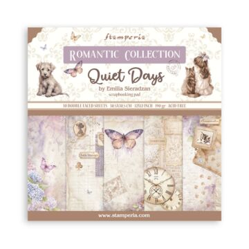 Stamperia 12X12 Paper Pad, Quiet Days