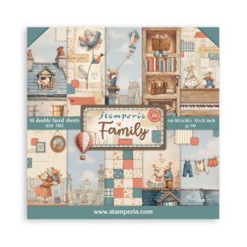 Stamperia 12X12 Paper Pad, Family