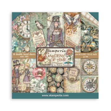 12X12 Paper Pad, Gardens of Time