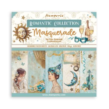 Stamperia 20.3X20.3cm (8"X8") Paper Pad, Masquerade