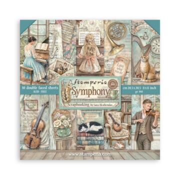 Stamperia Symphony 8x8 Paper Pad