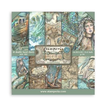 Stamperia 8"X8" Paper Pad, Songs of the Sea