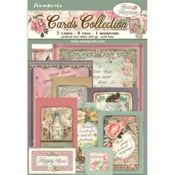 Stamperia Cards Collection, Rose Parfum