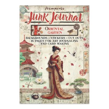 Stamperia Oriental Garden Junk Journal Backgrounds + Stickers + Cut Outs