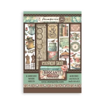 Stamperia A5 Washi Pad, Brocante Antiques