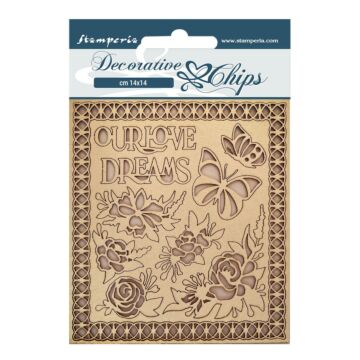 Stamperia Decorative Chips, Romantic Collection Garden of Promises - Our Love, Dreams