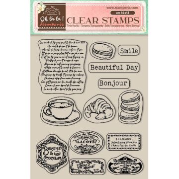 Stamperia Clear Stamp, Create Happiness Oh la la - Labels