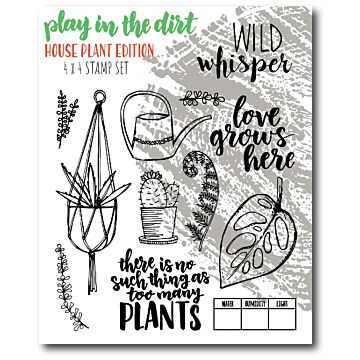 Wild Whisper - PLAY IN THE DIRT - HOUSE - 4X4 STAMP SET