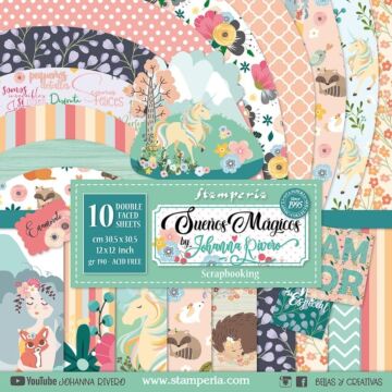 Stamperia Double-Sided Paper Pad 12"X12" 10/Pkg Suenos Magicos By Johanna Rivero