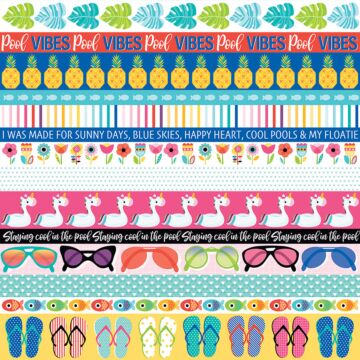 Bella BLVD Double Sided Paper - Splash Zone - Borders