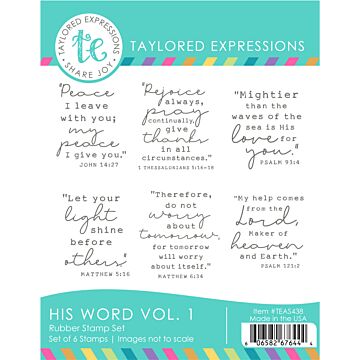 Taylored Expressions His Word Vol. 1 Cling Stamp