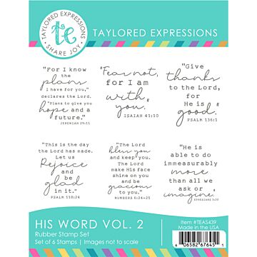 Taylored Expressions His Word Vol. 2 Cling Stamp