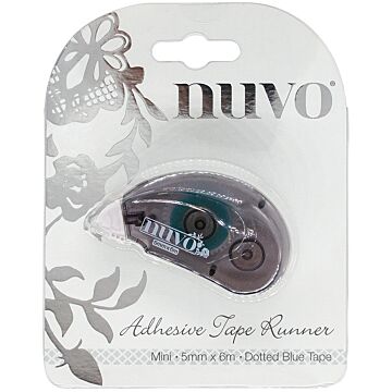 Tonic Studios Nuvo mini adhesive tape runner 5mm x 6m with dotted blue tape