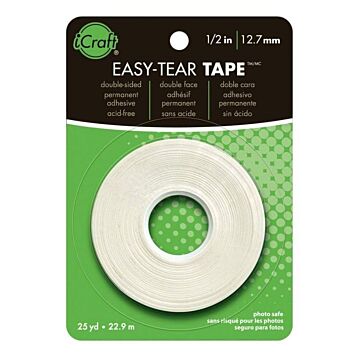 Therm-O-Web iCraft Easy-Tear Tape, 1/2" x 25 yd