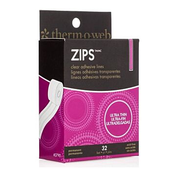 Therm-o-Web Zips Clear Adhesive Lines, Ultrathin (1/8" wide x 1/64" thick x 32ft)