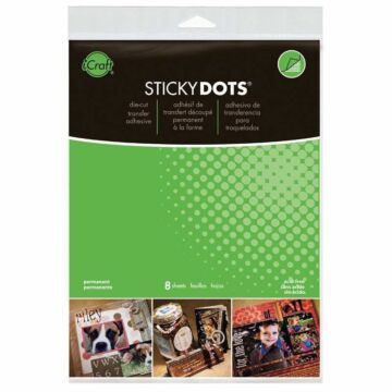 Therm-O-Web iCraft Sticky Dots Adhesive Sheets, 8.5" x 11" (8 Pack)