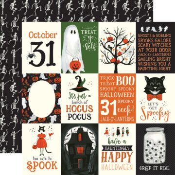 Echo Park - Trick or Treat - 12x12 double sided paper 3X4 JOURNALING CARDS